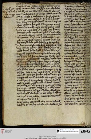aus einer zweispaltigen Hs.: Theologischer Text (Frankreich, 13. Jh.)