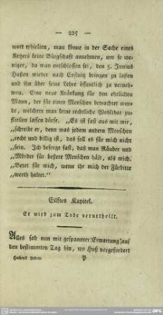 Eilftes Kapitel. Er wird zum Tode verurtheilt