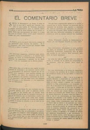 El comentario breve