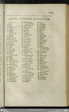 Series Ordinum Naturalium
