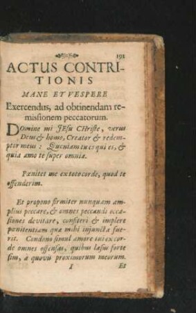 Actus Contritionis Mane Et Vespere.