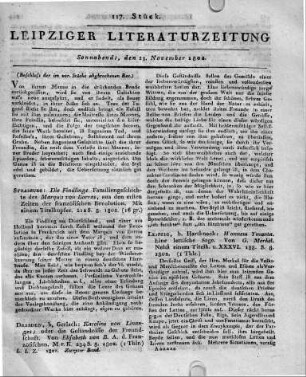 Leipzig, b. Hartknoch: Wannem Ymanta. Eine lettische Sage. Von G. Merkel. Nebst einem Titelk. u. XXXVI. 188. S. 8. 1802.