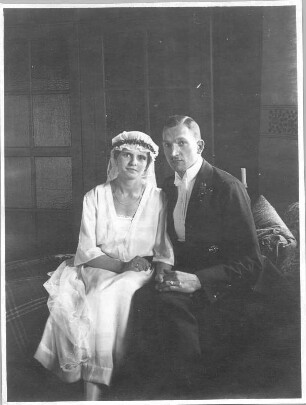 Dresden. Hochzeitsfoto von Johanna (geb. Schmiedel) und Friedrich Regenhard