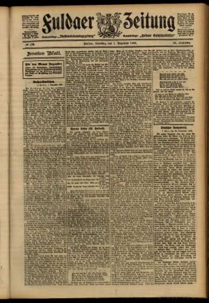 Zweite Ausgabe vom Samstag, den 01. Dezember 1906.