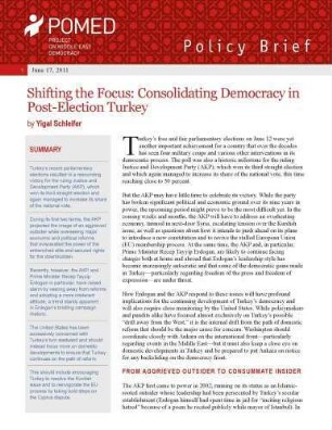 Shifting the focus : consolidating democracy in post-election Turkey