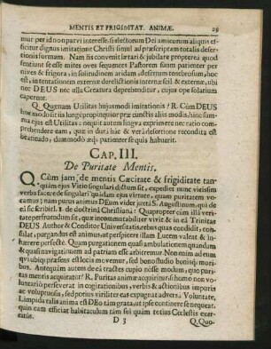 Cap. III. De Puritate Mentis.