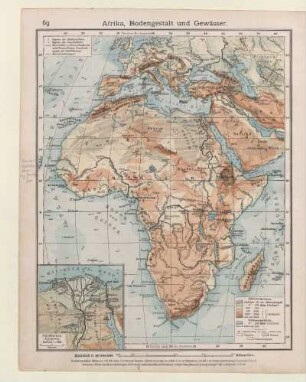 Afrika, Bodengestalt und Gewässer. Nördliches Ägypten