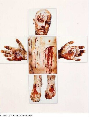Superstar : Superstar; 2001 von Flatz in der Ausstellung: True Fictions - Inszenierte Fotokunst der 1990er Jahre. Kunst Haus Dresden, Galerie für Gegenwartskunst, 16.08.2002-27.10.2002