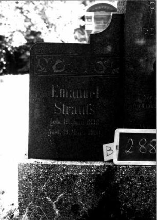 Grabstein 288 [Nir S. 197 Nr. 17.23, 24]: Grabstein 288B [Nir S. 197 Nr. 17.23, 24]
