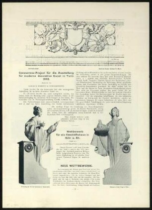 Concurrenz-Project für die Ausstellung für moderne decorative Kunst in Turin 1902