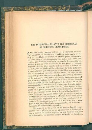 Los intelectuales ante los problemas de nuestras democracias