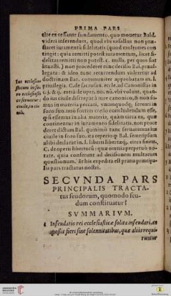 Secvnda pars principalis tractatvs fevdorvm, quomodo feudum constituatur ?