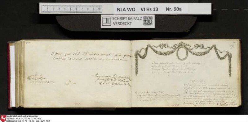 Stammbuch des Ernst Philipp Ludwig Zellmann (1763-1795) aus
                           Braunschweig