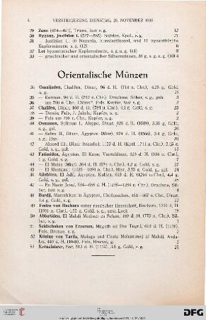 Orientalische Münzen (Nr. 34-80)