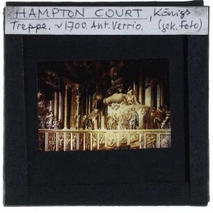 London, Hampton Court : Verrio, Wandmalerei, Königstreppe