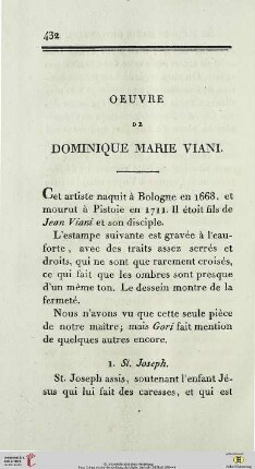 Oeuvre de Dominique Marie Viani