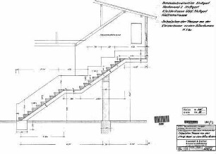 Stuttgart Hbf: Dienstgebäude Kleiderkasse Wolframstraße Schalplan Treppe