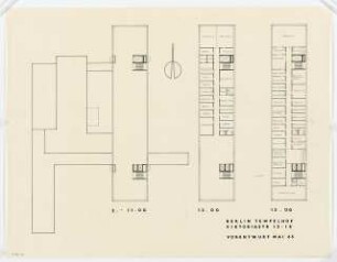 UFA Viktoriastraße 13-18, Berlin-Tempelhof: Grundrisse 2. -13. Obergeschoss 1:200