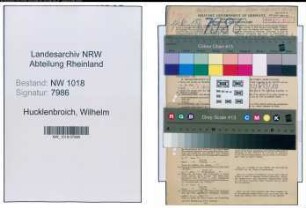 Entnazifizierung Wilhelm Hucklenbroich , geb. 09.03.1913 (Lehrer)