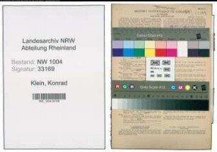 Entnazifizierung Konrad Klein , geb. 14.03.1898 (Rangierer)