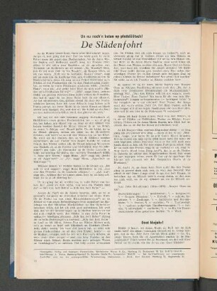 Un nu noch'n beten op plattdüütsch! De Slädenfohrt
