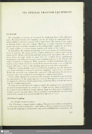 VII. Special Tractor Equipment