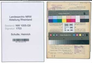 Entnazifizierung Heinrich Schutte , geb. 27.09.1899 (Techn.Angestellter)