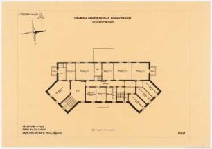 Herrenhaus Hohenborn bei Kassel Umbau: Grundriss OG 1:100