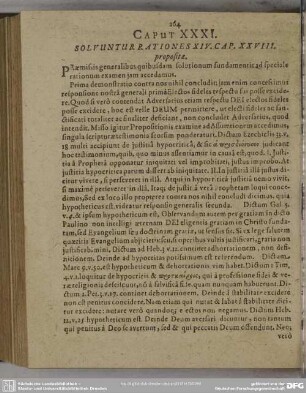 Caput XXXI. Solvuntur Rationes XIV. Cap. XXVIII. propositae