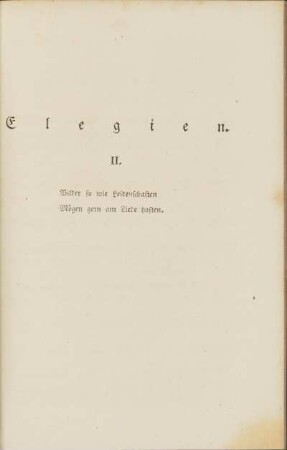 Elegien. II.