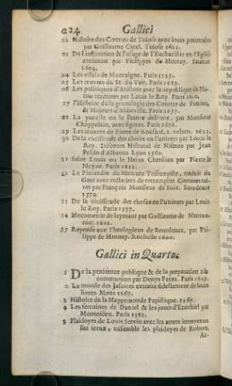 224-231, Gallici in Quarto.