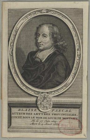 Bildnis des Blaise Pascal
