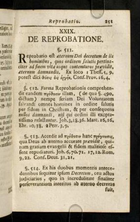 241-270, XXVIII. De Praedestinatione. XXIX. De Reprobatione. XXX. De Vocatione.