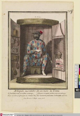 Arlequin au ventre de sa mere la Tonne