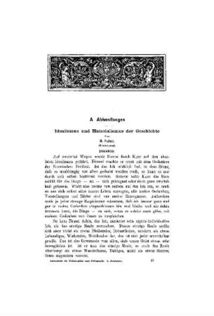 Idealismus und Materialismus der Geschichte : (Fortsetzung)