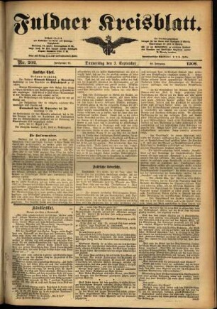 Ausgabe vom Donnerstag, den 03. September 1908.