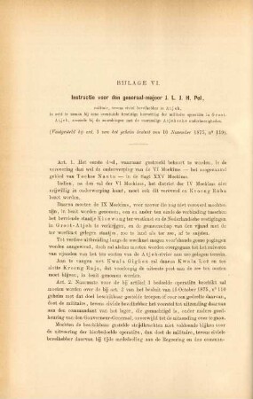 Bijlage VI. Instructie voor den generaal-majoor J. L. J. H. Pel