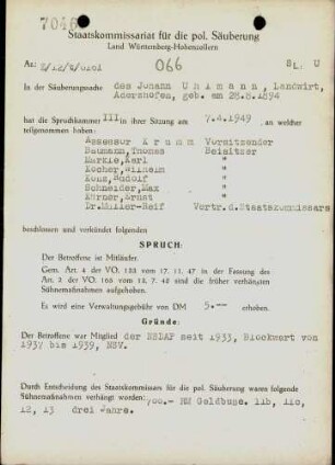 Uhlmann, Johann