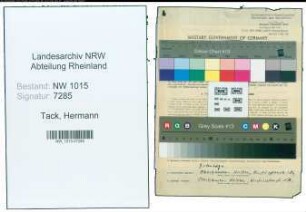 Entnazifizierung Hermann Tack , geb. 02.03.1892 (Haendler)