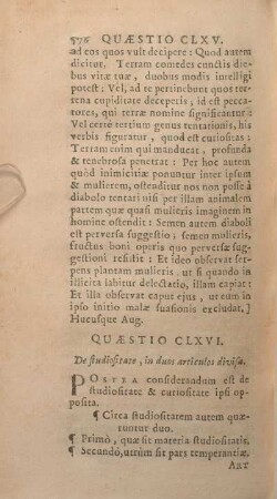 Quaestio CLXVI. De studositate, in duos articulos divisa.