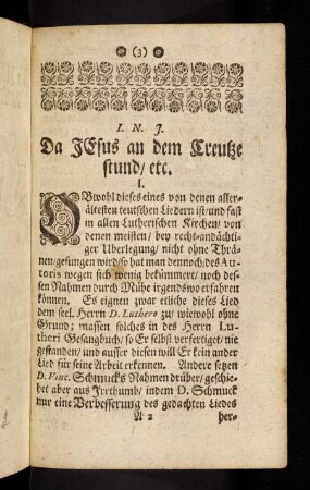 3-65, I. Da Jesus an dem Creutze stund / etc.