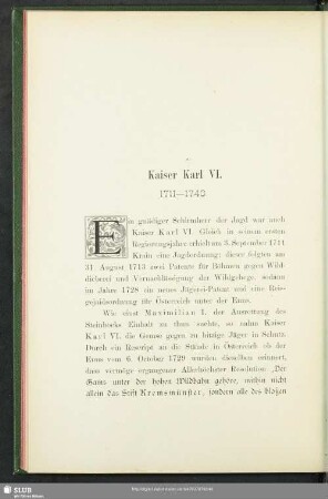 Kaiser Karl VI. : 1711-1740