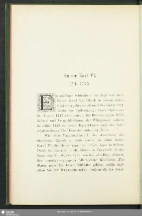 Kaiser Karl VI. : 1711-1740