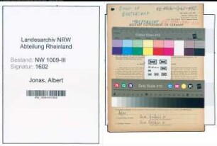 Entnazifizierung Albert Jonas , geb. 31.08.1909 (Kaufmann)