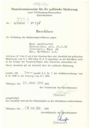 Armbruster, Karl