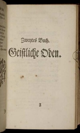 Zweytes Buch. Geistliche Oden.