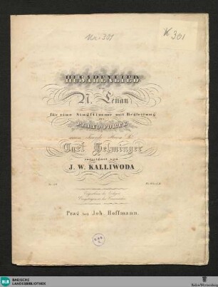 Husarenlied von N. Lenau : für eine Singstimme mit Begleitung des Piano-Forte