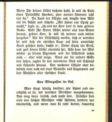 Das Mittagessen im Hof.