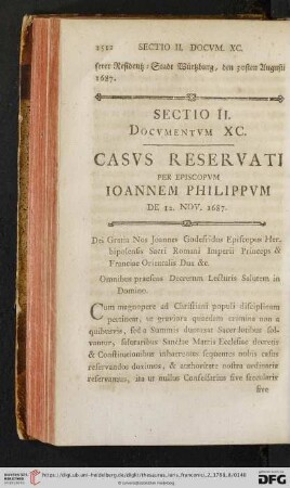 Sectio II, Docvmentvm XC