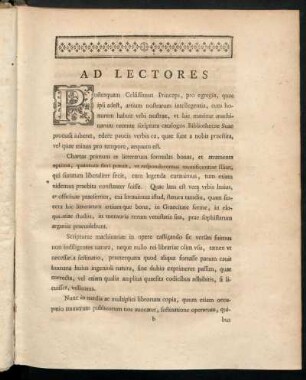 Ad Lectores